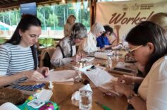 Sanat dolu bir gün, Sapanca’da çeşitli atölyelerde katılımcılarla birlikte yaratıcı çalışmalar.