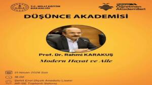 Sapanca'da 'Modern Hayat ve Aile' Konulu Düşünce Akademisi Dersi Düzenleniyor